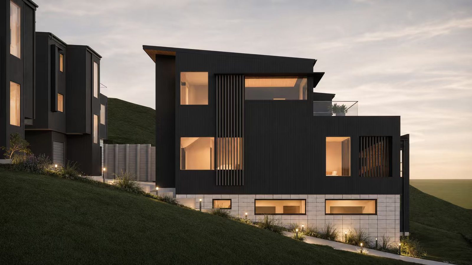 Castor Bay — elevation at dusk